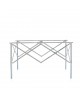 Mostrador / mesa plegable con armazón de acero de acero cincado de alta resistencia y tabla de madera enrollable.
